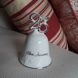 ⭐RARE⭐♥️ANTIQUE ♥️ G.M. JEWELLERS 25th Anniversary Porcelain Bell